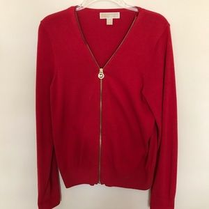 MK metal zipper sweater
